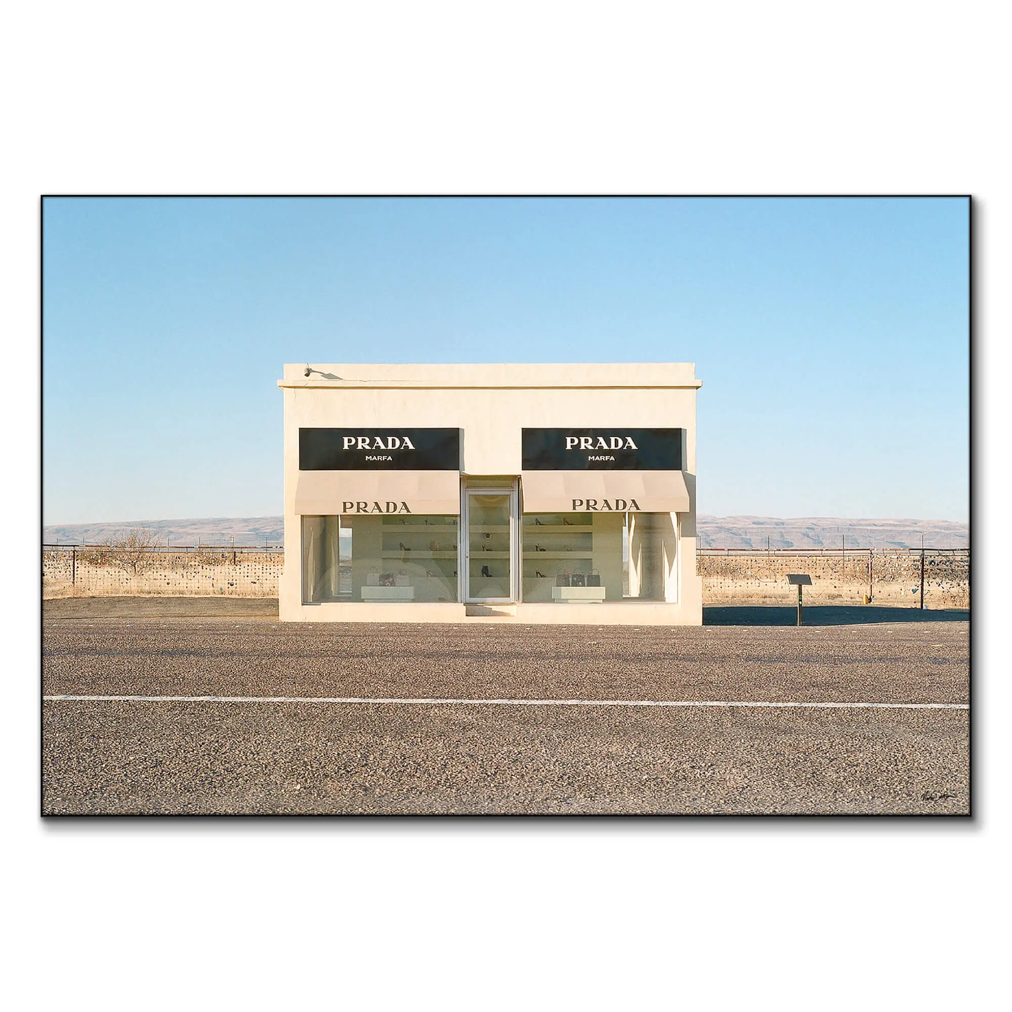 Texas Prada Wall Art Print,  Artwork with Print and Frame