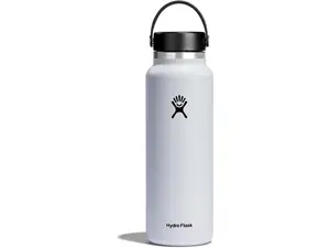 Hydro Flask W40BTS110 40 oz Wide Mouth Water Bottle & Closeable Lid - White