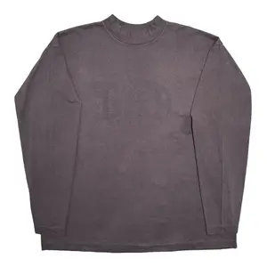 Yeezy Gap Engineered by Balenciaga Dove Long Sleeve Tee Shirt Dark Grey