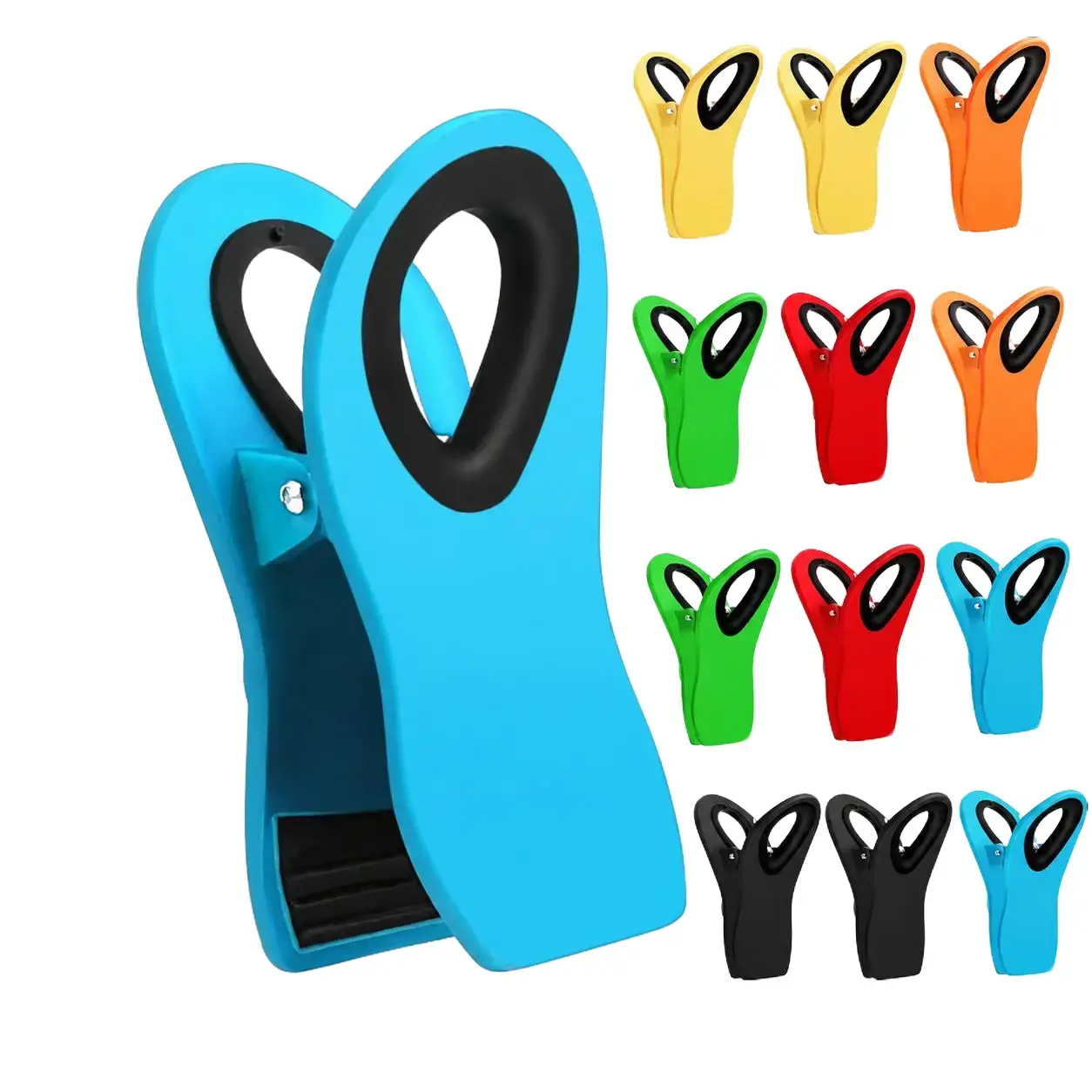 12 Pack Chip Clips Bag Clips, Magnetic Bag Clip for Food Storage Heavy Duty, Plastic Food Clip for Chips, Snack, Kitchen, Refrigerator, Garden, Sewing, Fabric, Clothes Pins