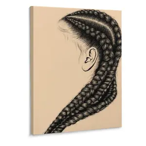 African Hair Posters Black Long Braids Wall Art Girls Hairdressing Wall Art Decor Print