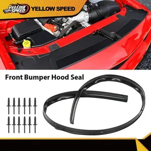 Fit For 08-22 Dodge Challenger Front Hood Bumper Weatherstrip Seal w/ 12*Rivet