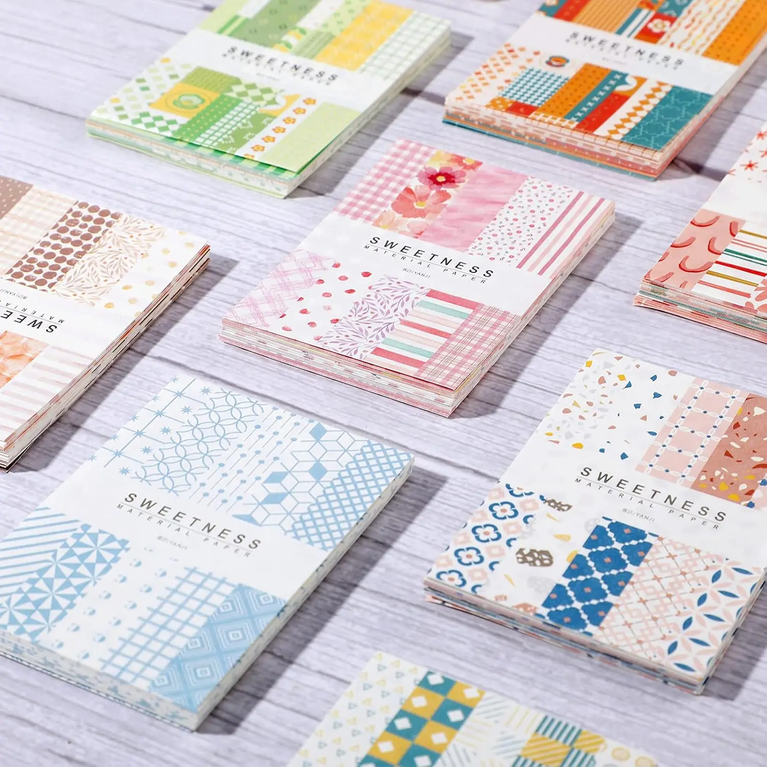 Decorative Paper - 500 Sheets Vintage Aesthetic Rectangle Stationery with 10 Styles (Including Stripe) for Scrapbooks, Albums, DIY Crafts, Shabby Chic, Crafting Supplies, Single-Side Print, Widely Applicable, Retro, Paper Projects, 3.35 X 2.17 Inches, 8.5