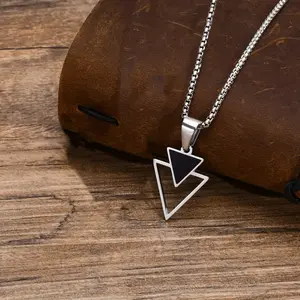 Double Layer Triangle Pendant Necklace