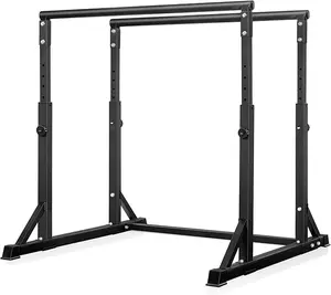 Bongkim Dip Bar, Heavy Duty Dip Station with 7 Height Levels, 800lbs Adjustable Parallel Bars for Tricep Dips Pull-Ups L-Sits Calisthenics Exercises Strength Training for Home Gym Outdoor