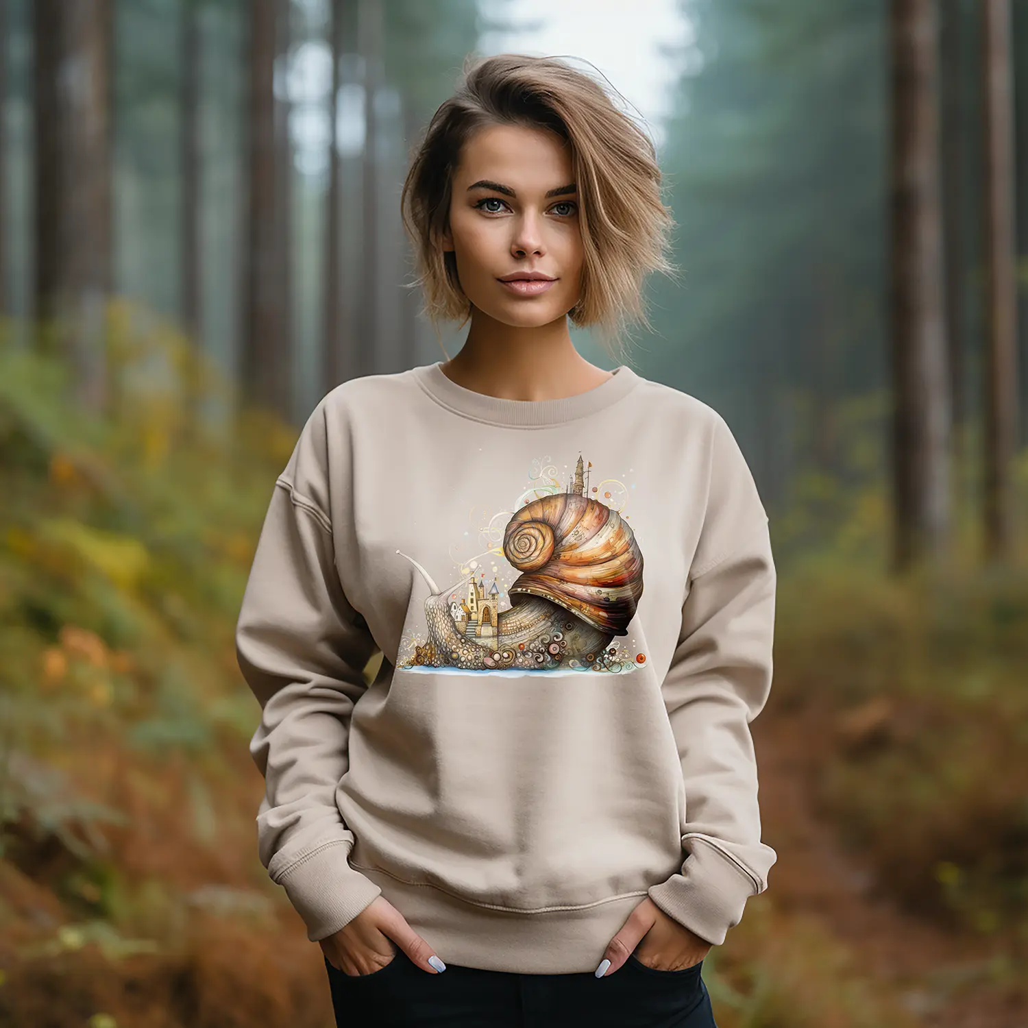 Snail Sweater Fairycore Gardener Shirt Magical Cottagecore Creatures Goblincore Clothing Nature Sweatshirt Witchy Moth Top Forestcore