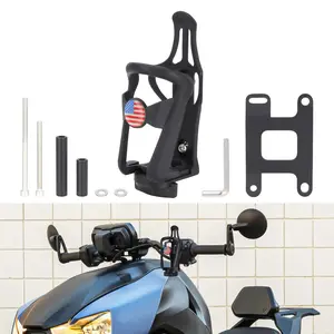 Left/Right Side Handlebar Adjustable Drink Cup Bottle Holder for Can-Am Ryker 600/900 Rally Sport Edition 2019-2025 with USA Flag Design