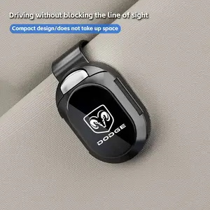 Car Sunshade Sunglass Holder Clip, Ticket Clip, Sunglasses Organizer for Dodge Charger Sxt, Durango, Hornet, Challenger, Srt Hellcat, Journey, Nitro, RAM