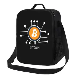 The Oxford cloth insulated shoulder bag with unique patterns - a distinctive and stylish lunch bag Bitcoin 04 Bitcoin 04