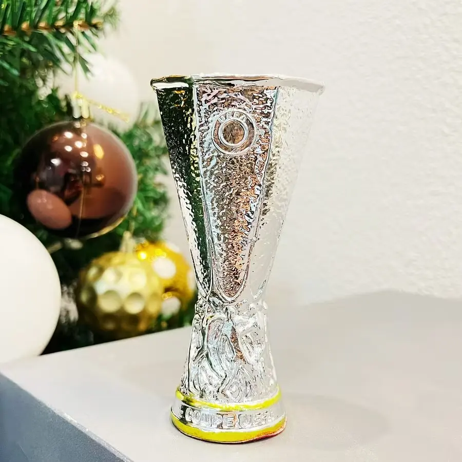Uefa Europa League Trophy Replica Metal Miniature, Soccer Cup Fans Collectibles, Home Office Desk Decor, Football Souvenir Gift, Trophy Award