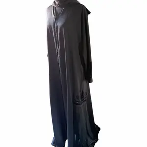 Whisper Pleat Abaya - Premium Lightweight Flowy Fabric with Elegant Pleated Chiffon Hem & Subtle Embroidered Sleeves Perfect for Eid Celebration and Gatherings