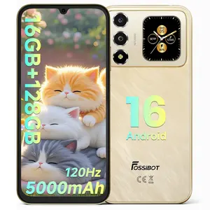 FOSSIBOT S7 | 2026 | Android 16 | 16(4+12)+128GB | up to 1TB | Unlocked Cell Phones | 120hz | 5000mAh | 6.9''FHD | 1080p 60fps Encode |16MP AF | GPS | Dual SIM | 4G | AI Recognition | Beauty | Luxury Gold