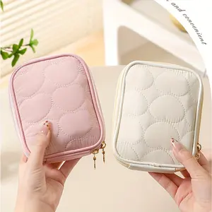 Portable Mini Makeup Pouch - Multifunctional Organizer, Large Capacity Toiletry Bag for Touch-Ups