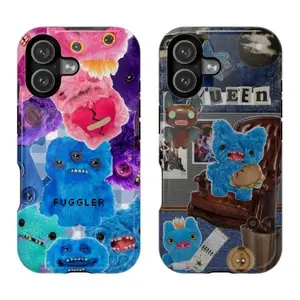 Fuggler Chaos Phone Case, Weirdcore Ugly Cute Monster Collage Cover, Compatible with iPhone 11-17 Pro Max/Plus and Samsung Galaxy S23-25