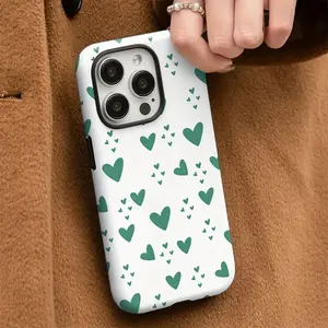 Celebrate St. Patrick'S Day with This Stylish Two-In-One Film Case Featuring a Charming Little Green Heart Design. It Offers Tough, Dual-Layer Protection That Is Durable And Drop-Resistant, Suitable for Iphone Models 16, 15, 14, 13, 12, 11, Plus, Pro, And