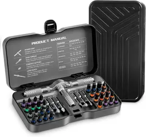 Fathers Day Tool Gift for Men 40-in-1 Ratchet Screwdriver Set, Multi-Functional Precision Tool Kit with Magnetic Bits, T-Handle Screwdriver, Extension Bar & Portable Storage Case for Home Repair, Electronics, Furniture, Bicycle DIY
