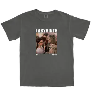 Retro Labyrinth 1986 Comfort Colors T Shirt, Cinephile Gift, Vintage Movie Fan Tee, Cool Top