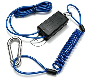 Upgraded Trailer Breakaway Switch, 12V Trailer Breakaway Kit with 4 ft Stainless Thick Steel Coiled Cable, Large Hook, Heavy-Duty Trailer Brake Away Kit, Easy Install for RVs, Boat Trailers and More