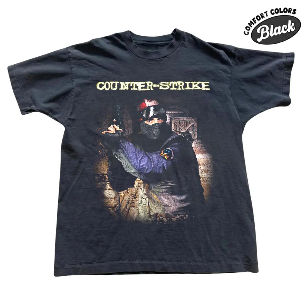 The Vintage Counter Strike Operator Comfort Color Shirt, Classic FPS Shooter Shirt, Retro Gaming Graphic Shirt, Vintage Gaming Shirt, Gift for Men, Gift for Women, Crew Neck T-shirt, Trending T-shirt