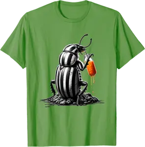 Vintage Beetle Halloween Movie Horror Costume with Juice T-Shirt - Hannahcha Shop 79B0DG712ZRT