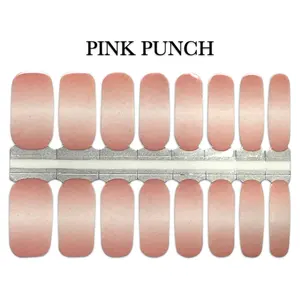 Pink Punch Nail Wrap - Pink Color, Lightweight Design, Suitable for Various Nail Styles