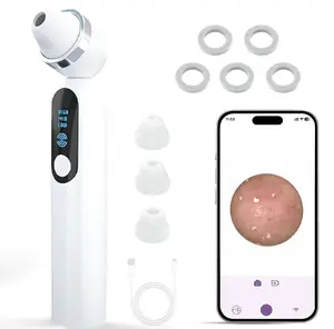 【Mosnami】Visible Exfoliator Vacuum Cleaner, Skin Scrubber with Camera, Pore Cleaner with Three Modes, USB Rechargeable, Nose Blackhead Cleansing Skincare for All Gender Summer Gifts for Women