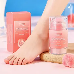 40g Peach Flavor Foot & Hand Cream Stick, 1 Count Deep Moisturizing Exfoliating Hand Cream, Hand Lotion for Dry Cracked Hands, Body Lotion for Women and Men