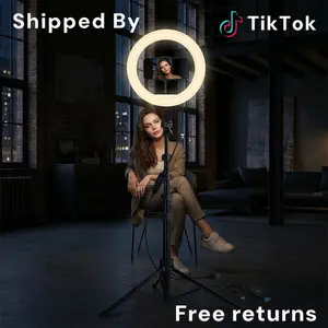 10" Selfie Ring Light with Tripod Stand, Multi-Scene Dimmable LED Fill Light for Live Streaming, TikTok Videos, and Portrait Photography, YouTube, Cellphone#Livestream Softbox#TikTokShopMothersDay