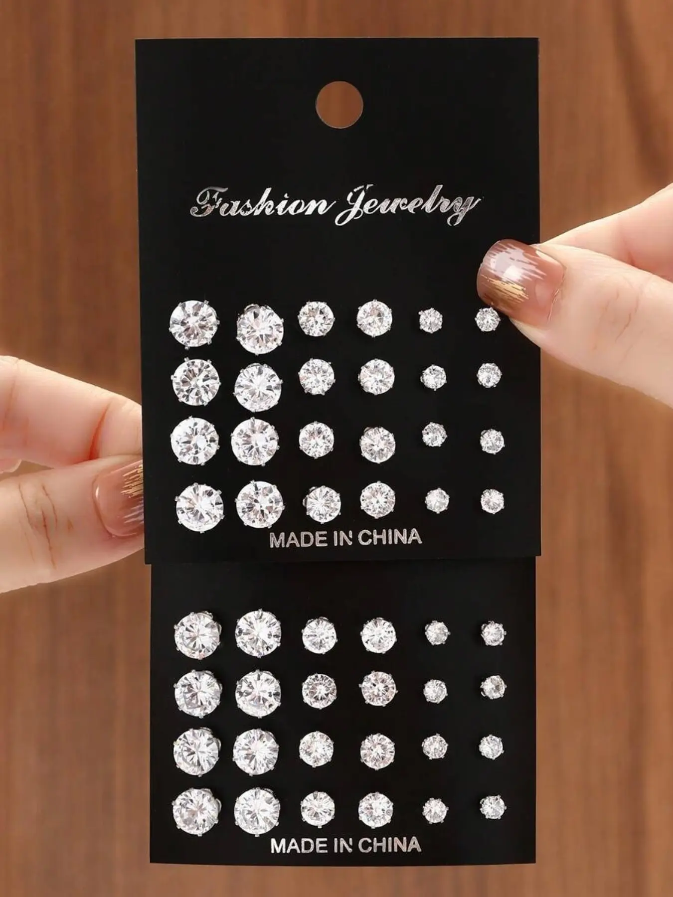 48/24 Piece Fashion Simple Sparkling Cubic Oxidized Zircon Earrings, Trendy Jewelry, Stud Earring Sets, Perfect for Parties, Dates, and Daily Wear, Elegant Minimalist Fashionable Earrings