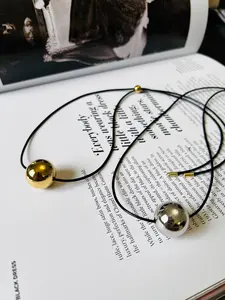 Sphere Pendant Cord Necklace