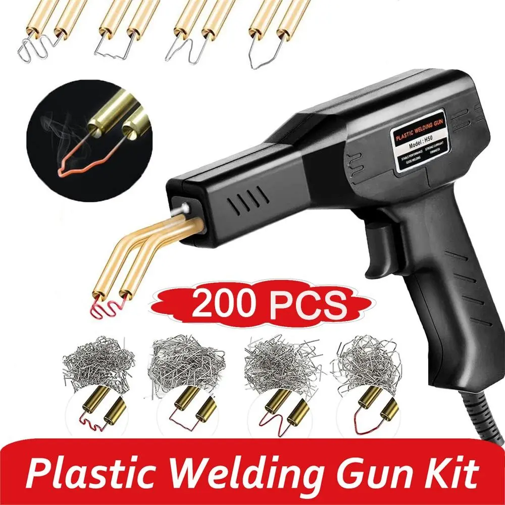 Plastic Welding Bumper Repair Kit, Includes 200/1000 Welding Nails, Car Bumper Crack Fix Hot Stapler Plastic Maintenance Set, Car Repair Tools, Automotive Maintenance Tools, Auto Repair Supplies, Auto Body Tools
