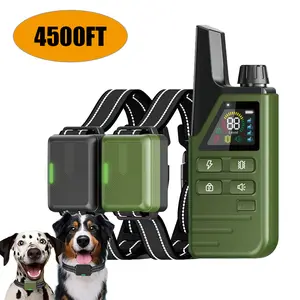 Dog Shock Collar 1 , 2 Dogs (10-120Lbs) - 4500FT Dog Training Collar with Remote IPX7 Waterproof Electric Collar with 3 Training Modes, Security Lock, Rechargeable e-Collar for All Breeds, Sizes