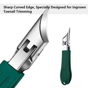 Three Sets of Eagle Beak Beveled Nail Clippers - Wide Jaw Opening Anti-Splash Slanted Nail Clipper, 25 Degree Oblique Nail Clipper, Ingrown Toenail Clippers for Thick Nails for Seniors, Ergonomic Non‑Slip Grip, Heavy Duty Toenail Trimmer