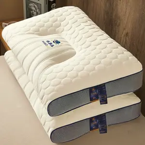 1pcs Solid Color Pillow, Single Piece Home Use, Natural Rubber Memory Foam, Student Dormitory Neck Support, Sleep Aid