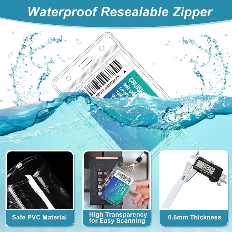 3 Pack Clear ID Badge Holder with Lanyard Black Lanyards with Vertical  ID Badge Holder for Office, School, Travel