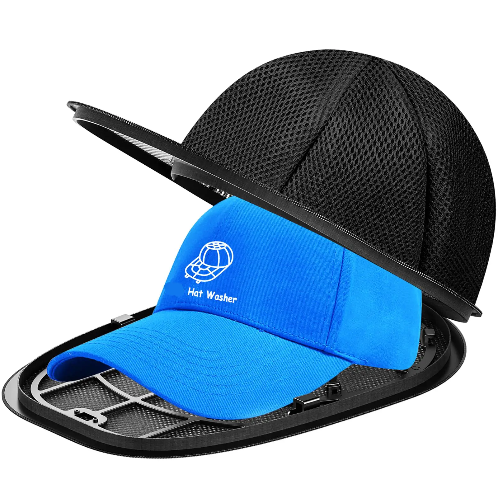 Hat Washer Cage,Hat Washing Machine with Frame Cage and Baseball Hat Washer Bag, Suitable for Adult and Kid's 1-Pack