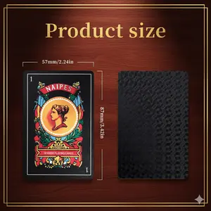 Spanish Playing Cards, Original Spanish Cards Games Deck of Cards, Briscas Cards Puerto Rico, Mexican Playing Cards (Black-Gold Foil - 1)