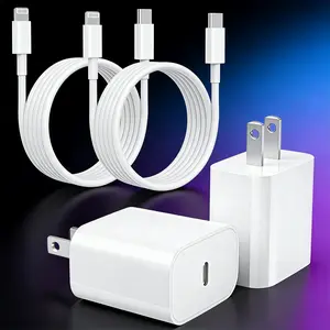 20W Fast Charger Set | 2 Fast Charging Blocks + 10-Foot TypeC-PD to Lightning Cable, Compatible with 14/13/12/11/Xs/Xr/X/8