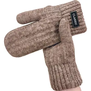 Winter Mittens Gloves for Women Warm Fleece Lining Knit Thick Gloves for Cold Weather