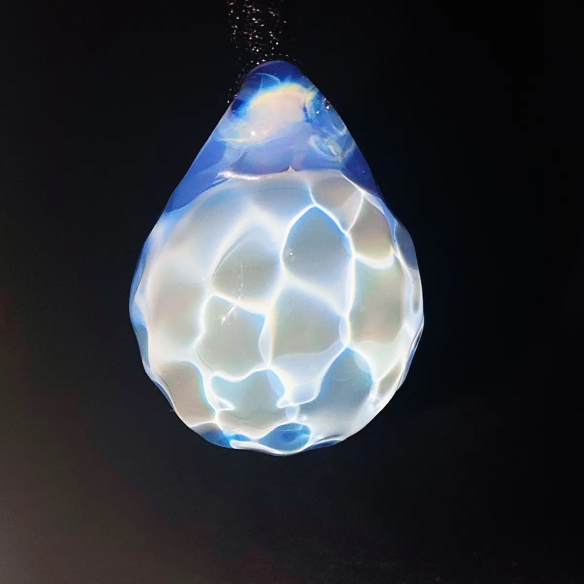 [handmade] Art Glass ocean Jewelry Soda Lime Silica Glass Necklace Handmade Blown Glass Pendant Female Anniversary Birthday Engagement