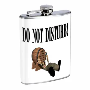 Do Not Disturb Funny Drunk 8oz Stainless Steel Hip Flask Drinkware Portable