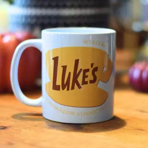 Cute Yellow Luke's Diner Coffee Mug Gilmore Girls Gifts for Women Ceramic Tea Cup for Kitchen and Office Aesthetic Drinkware Birthday Christmas Mother's Day & Graduation Gift