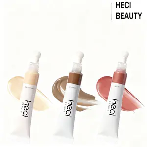 HECI Beauty 3 PCS Liquid Contour Stick，Moisturizing Highlighter,Blush and Bronzer,Silky Cream Contouring Pen with Soft Cushion Applicator,Long Lasting Face Illuminator Makeup