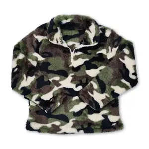 Winter Camo With Zipper Coat Jacket Pullover