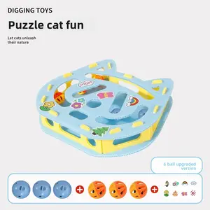 Cat Digging Hole Puzzle Cat Toy Bell Cat Teaser Wand Sound Toy Cat Self Entertainment Boredom Relief Cat Toy