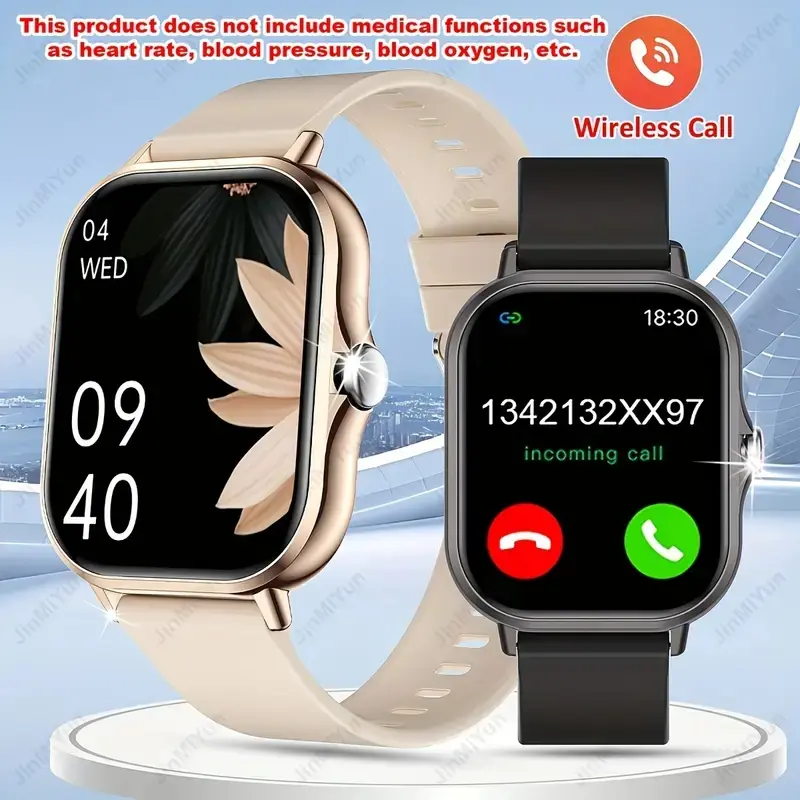 Smart Watch 2026 New, Wireless Connection & Answer/Make Call, Pedometer & Calorie Tracking, Multiple Sports Modes, Sedentary Reminder & Message Push, Information Alerts & Weather Forecast, TFT Display & Alarm Clock, Remote Music Control
