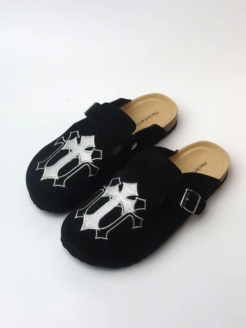 Men's Fashion Casual One-Step Half Slipper Mules, Clogs Adjustable