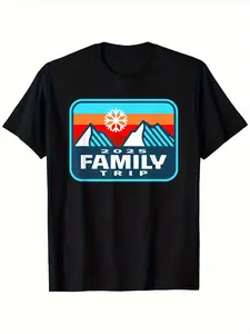A Men'S T-Shirt Featuring a Family Travel 2025 Des