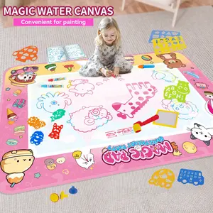 Magic Water Painting Cloth Large Size Parent-Child Interactive Reusable Drawing Pad, Magic Colorful Water Paint Blanket Toy Gift for Boys Girls