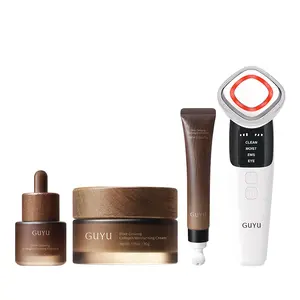 GUYU Ginseng Anti-Aging Skincare Set - Face Cream, Serum, Eye Cream | reduce wrinkle, tightening, Facial Moisture, Collagen Boosting, Skincare, Radiance, Peptide, Brightening, Soothing, Hydrating, Gifting